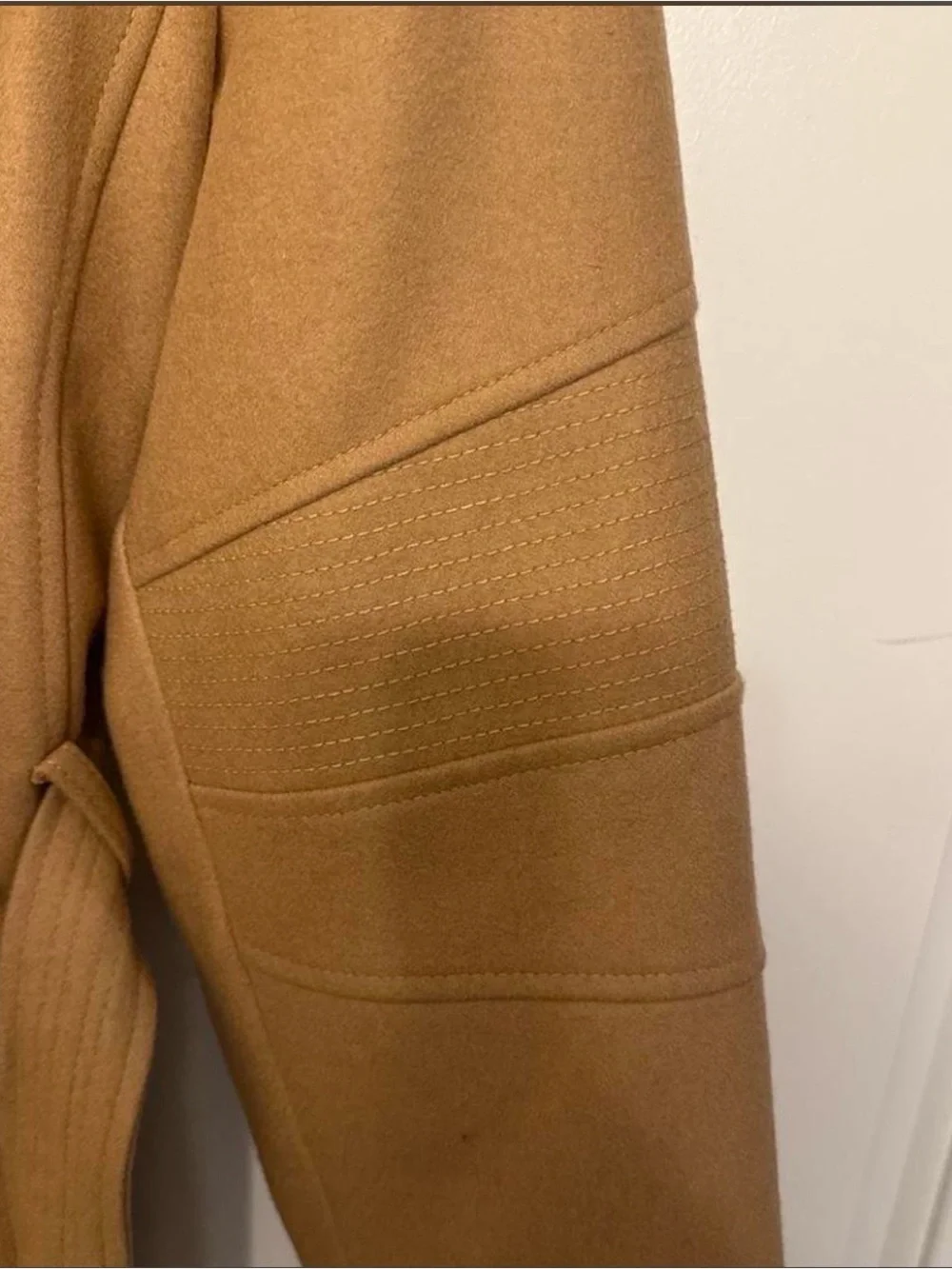 Classic Camel Belted Wool-Blend Coat - Women